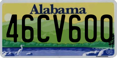 AL license plate 46CV600