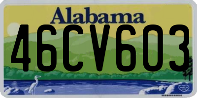 AL license plate 46CV603