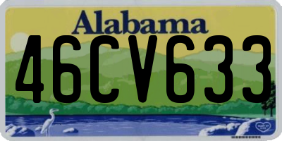 AL license plate 46CV633