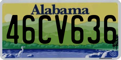 AL license plate 46CV636