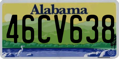 AL license plate 46CV638