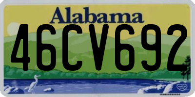 AL license plate 46CV692