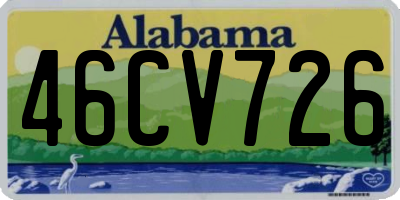 AL license plate 46CV726