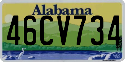 AL license plate 46CV734
