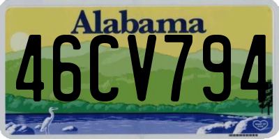 AL license plate 46CV794