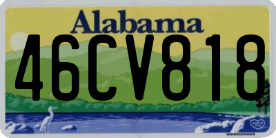 AL license plate 46CV818