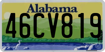 AL license plate 46CV819