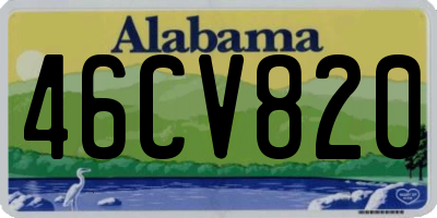 AL license plate 46CV820