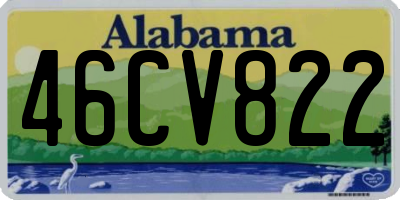 AL license plate 46CV822