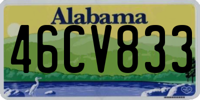 AL license plate 46CV833