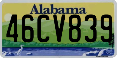 AL license plate 46CV839
