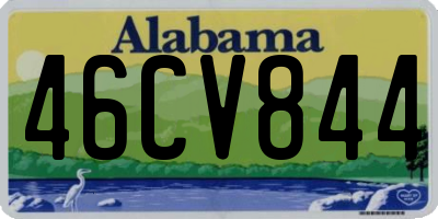 AL license plate 46CV844