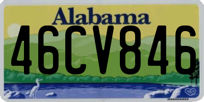 AL license plate 46CV846