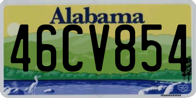 AL license plate 46CV854