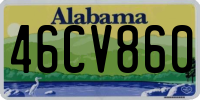 AL license plate 46CV860