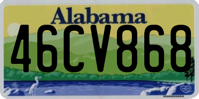 AL license plate 46CV868
