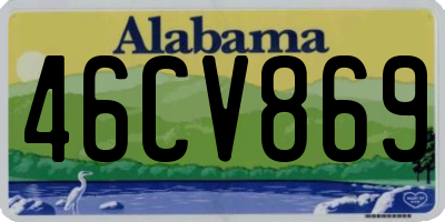 AL license plate 46CV869