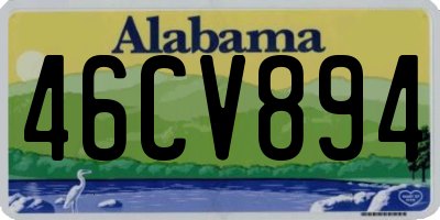 AL license plate 46CV894