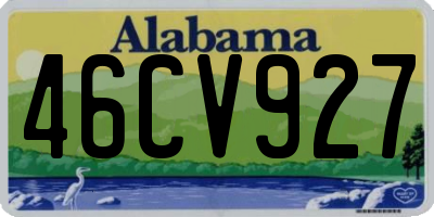 AL license plate 46CV927