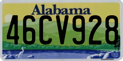 AL license plate 46CV928