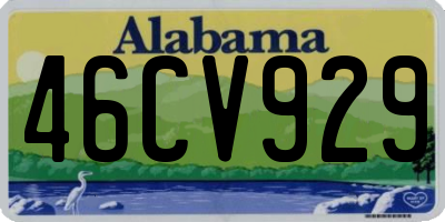 AL license plate 46CV929