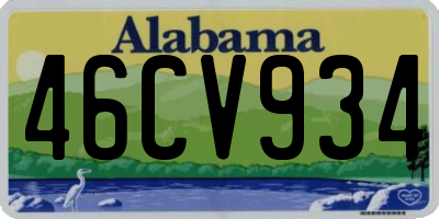 AL license plate 46CV934