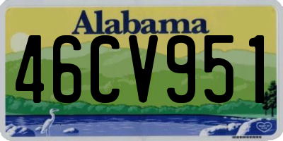 AL license plate 46CV951