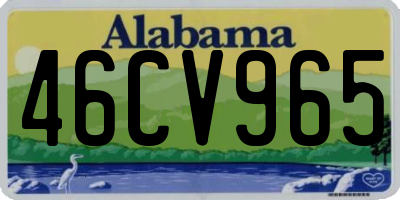 AL license plate 46CV965