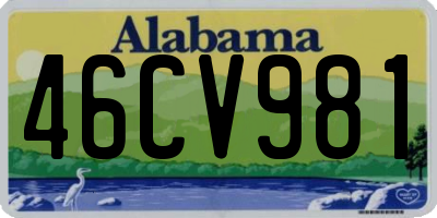 AL license plate 46CV981