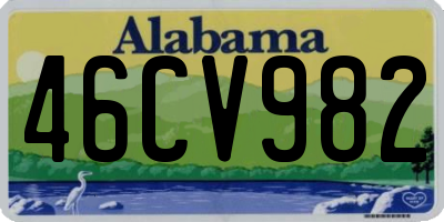 AL license plate 46CV982