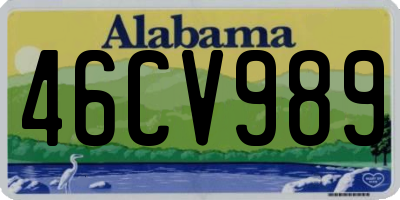 AL license plate 46CV989