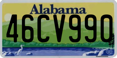 AL license plate 46CV990
