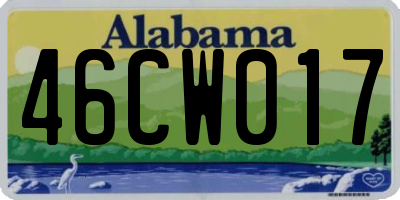 AL license plate 46CW017