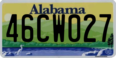 AL license plate 46CW027