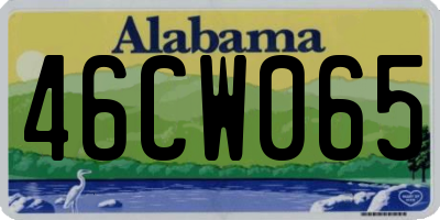 AL license plate 46CW065