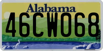 AL license plate 46CW068