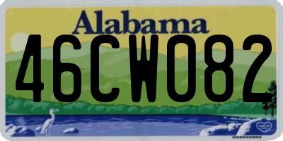 AL license plate 46CW082