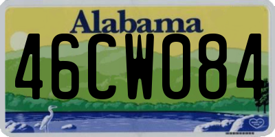 AL license plate 46CW084