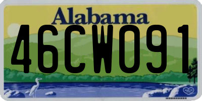 AL license plate 46CW091
