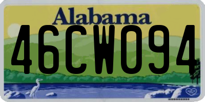AL license plate 46CW094