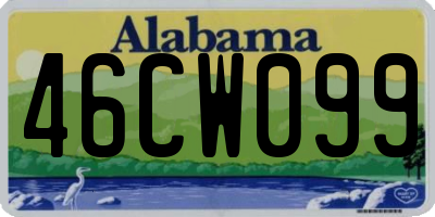 AL license plate 46CW099