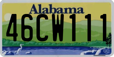 AL license plate 46CW111