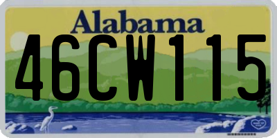 AL license plate 46CW115