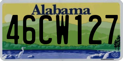 AL license plate 46CW127