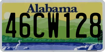 AL license plate 46CW128