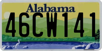 AL license plate 46CW141