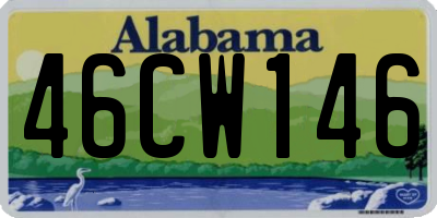 AL license plate 46CW146