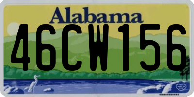 AL license plate 46CW156