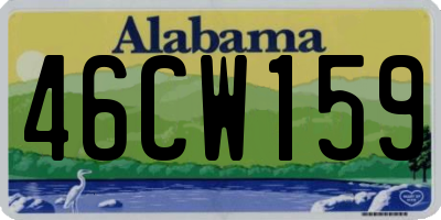 AL license plate 46CW159