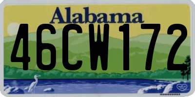AL license plate 46CW172